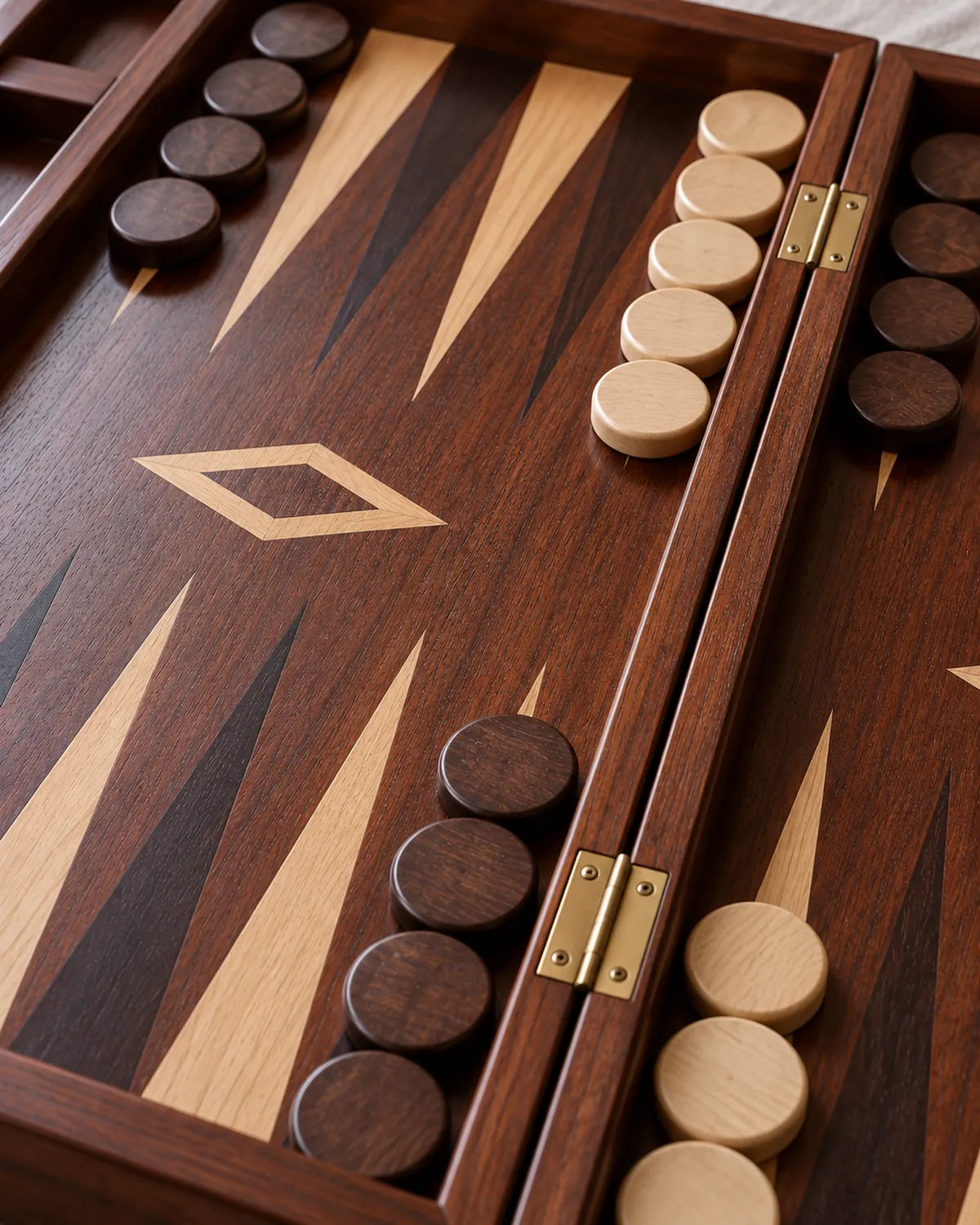 Backgammon Acajou — 03 matiere