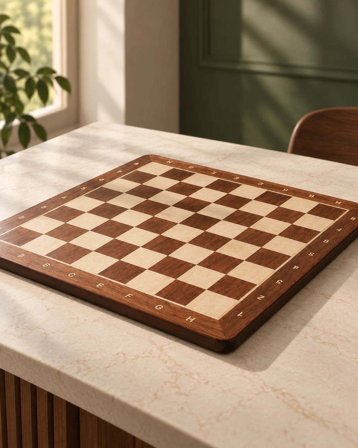 Échiquier n°5 Padouk & Érable — 48 cm — vue 3