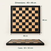 Échiquier seul pliant n°5 — dimensions