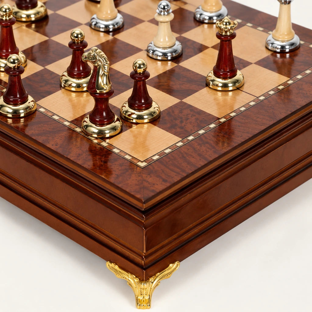 Jeu d’échecs L’Écrin — détail du plateau