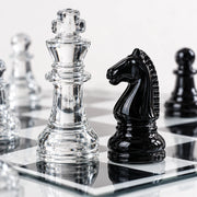 Jeu d’échecs Le Marais en verre — détail des pièces