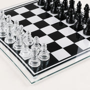 Jeu d’échecs Le Marais en verre — détail du plateau