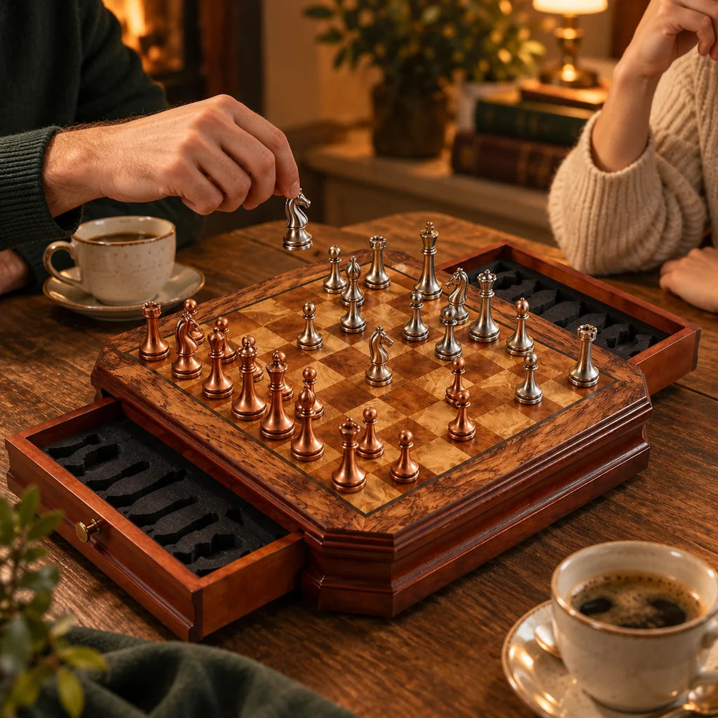 Jeu d’échecs Le Montparnasse — partie en cours