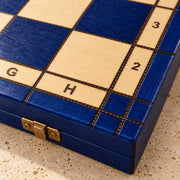 Jeu d’échecs L’Atlantique — détail du bois et du décor