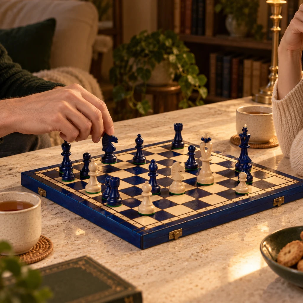 Jeu d’échecs L’Atlantique — partie en cours
