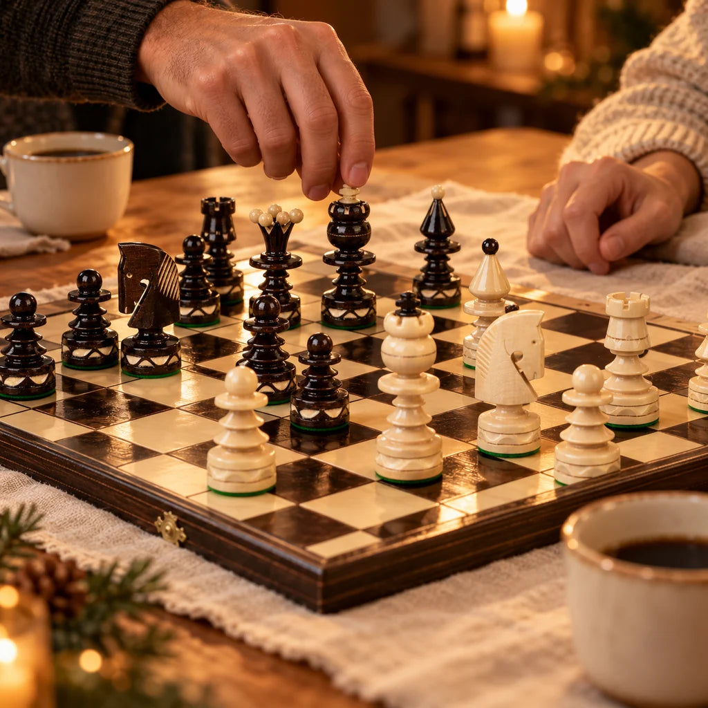 Jeu d’échecs Le Noël — partie en cours
