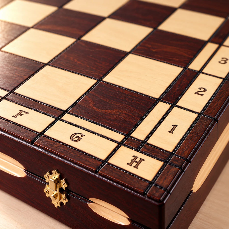 Jeu d’échecs Le Grand Siècle — détail du bois et du décor