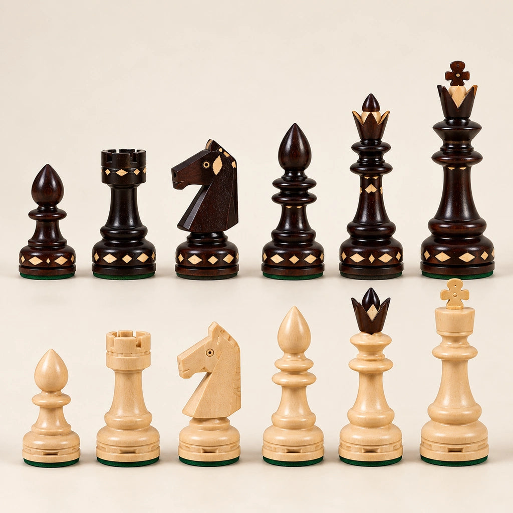 Jeu d’échecs Le Chambord — rangée des pièces