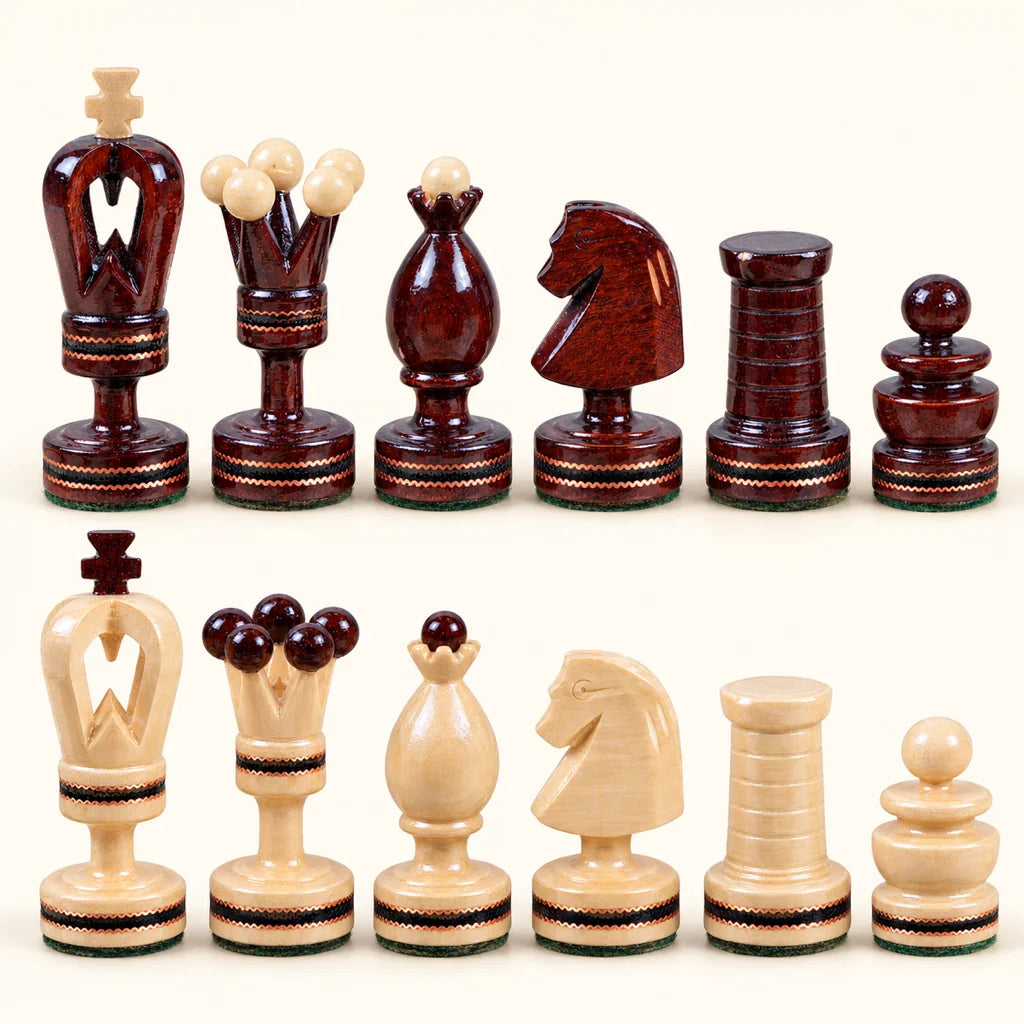 Jeu d’échecs L’Orfèvre — rangée des pièces