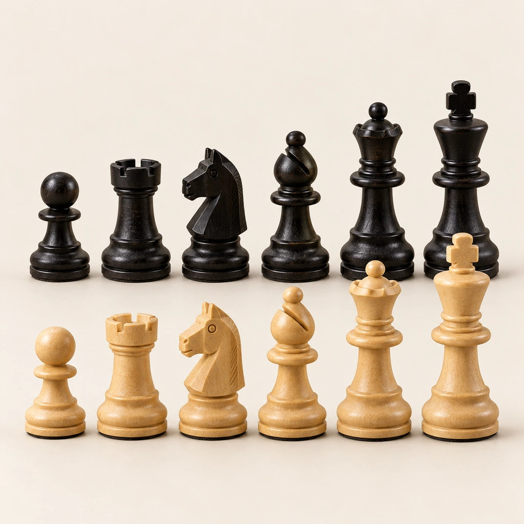 Jeu d’échecs Le Nomade vert — rangée des pièces
