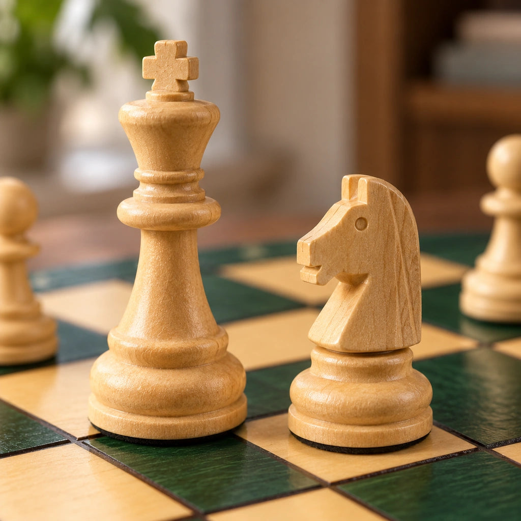 Jeu d’échecs Le Nomade vert — détail de la sculpture