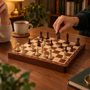 Jeu d’échecs Le Nomade marqueté — partie en cours