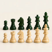 Jeu d’échecs Le Petit Nomade vert — rangée des pièces