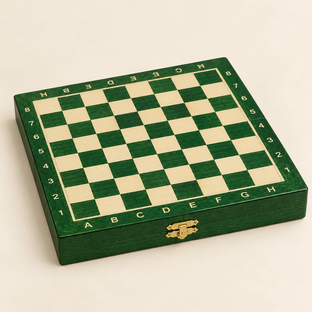 Jeu d’échecs Le Petit Nomade vert — coffret fermé