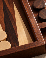 Backgammon Acajou — 06 detail marqueterie