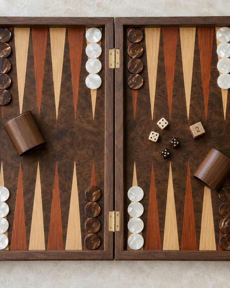 Backgammon Noyer de Californie — 02 dessus