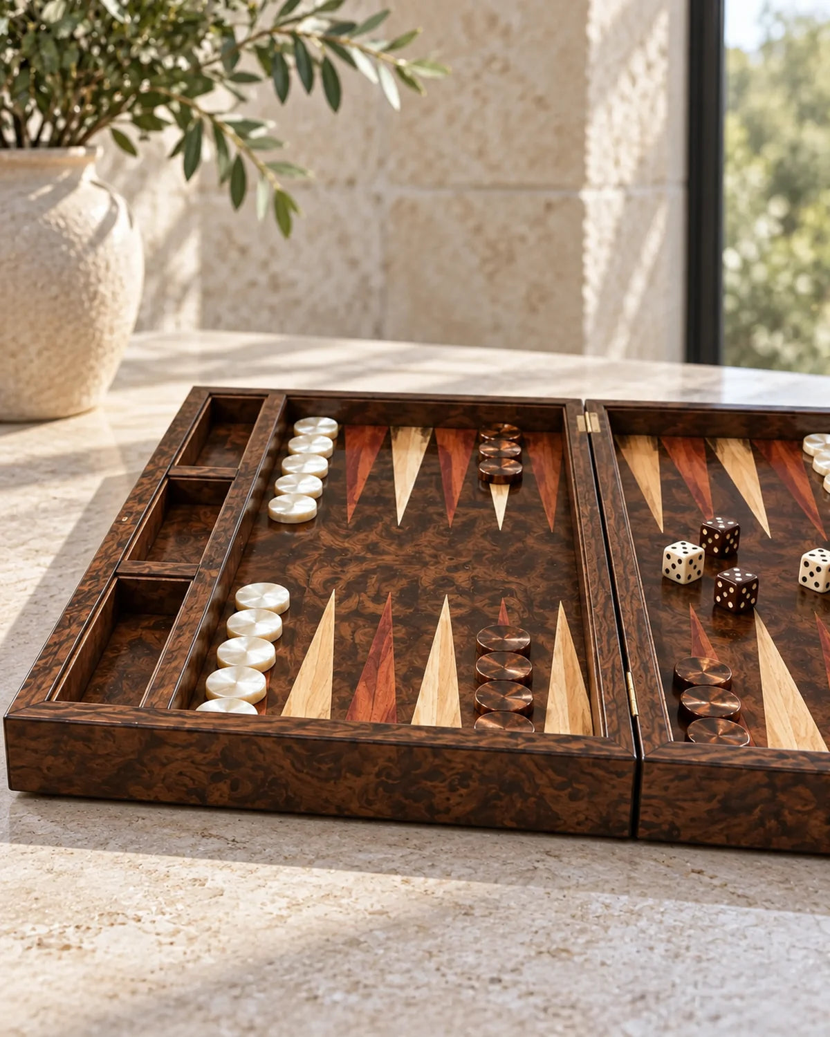 Backgammon Noyer de Californie — 06 profil