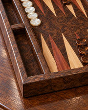 Backgammon Noyer de Californie — 07 detail cadre