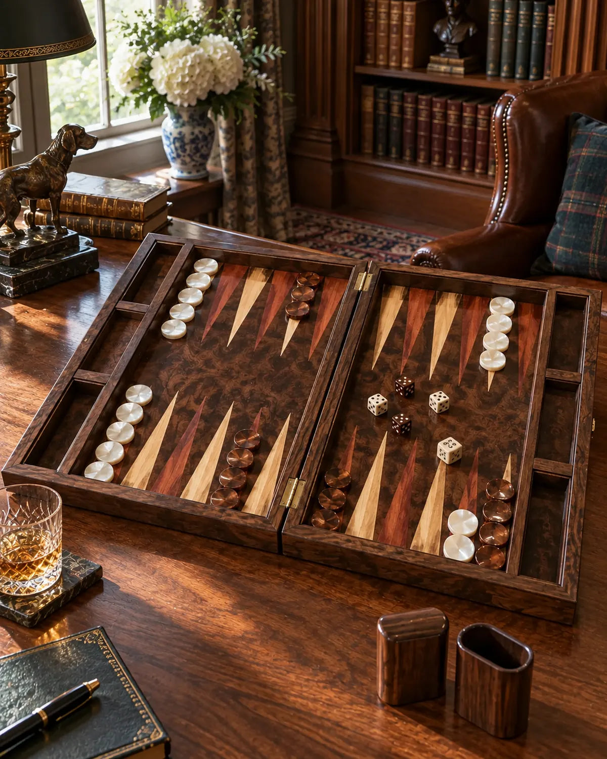 Backgammon Noyer de Californie — 08 interieur