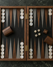 Backgammon Noyer & Chêne noir — 02 dessus
