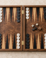 Backgammon Ronce de noyer — 02 dessus