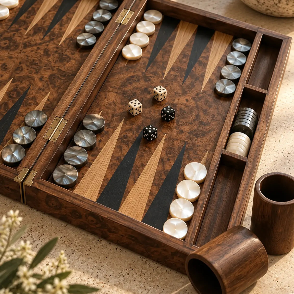 Backgammon Ronce de noyer