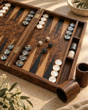 Backgammon Ronce de noyer — 04 matiere