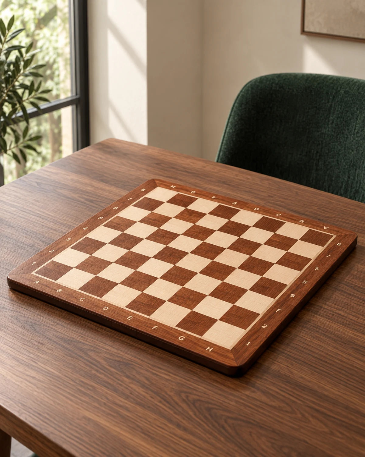 Échiquier n°5 Padouk & Érable — 48 cm — vue 2
