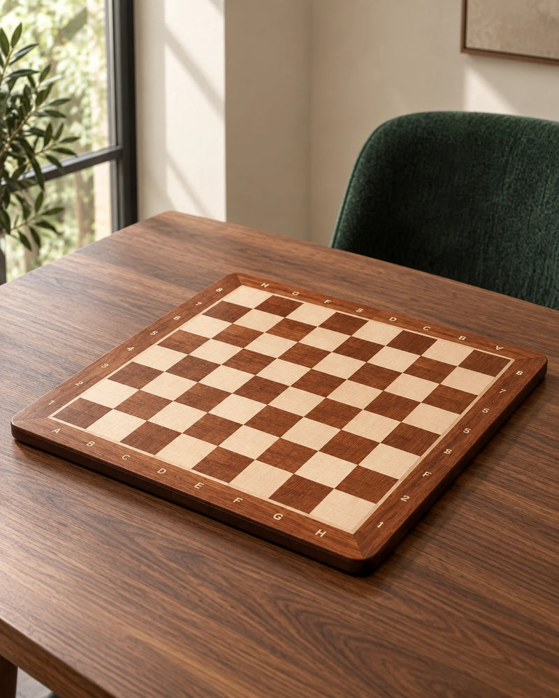 Échiquier n°5 Padouk & Érable — 48 cm — vue 2