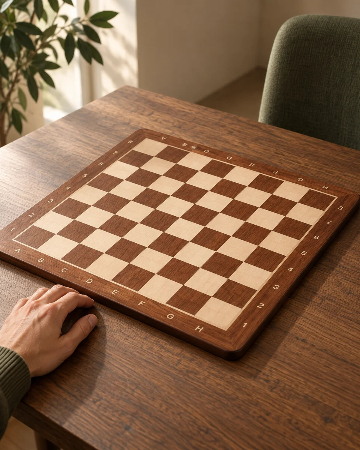 Échiquier n°5 Padouk & Érable — 48 cm — vue 5