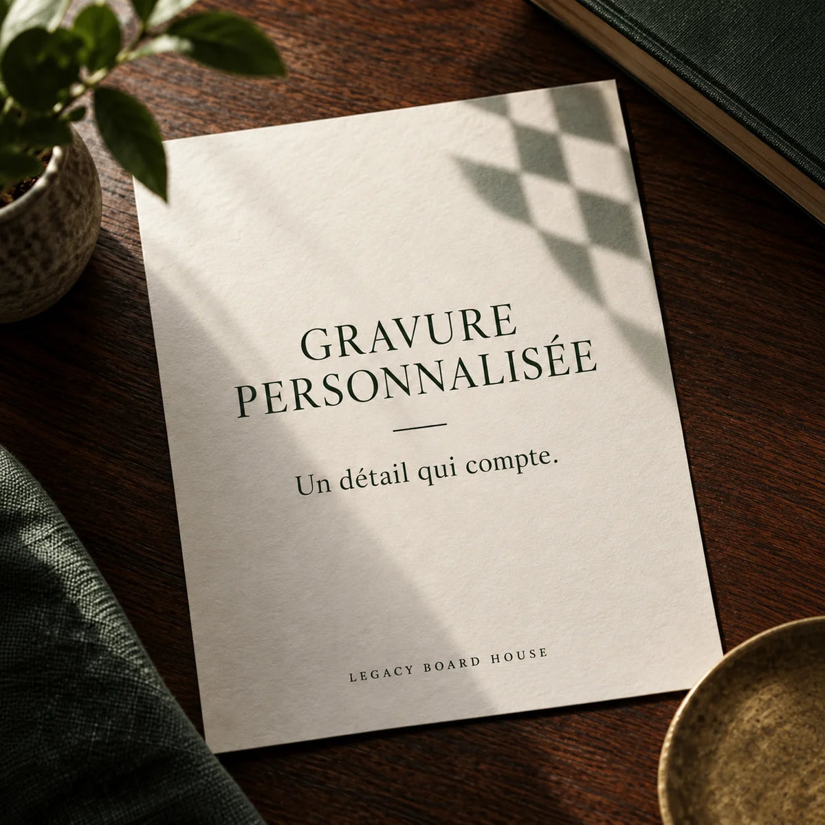 Gravure personnalisée — une attention personnelle