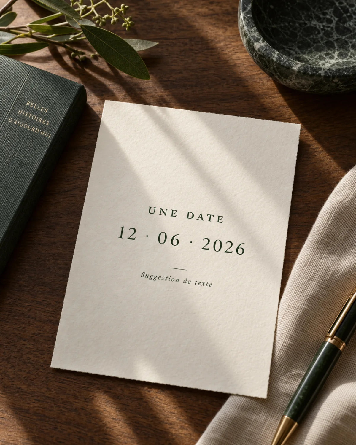 Exemple de texte à personnaliser : une date