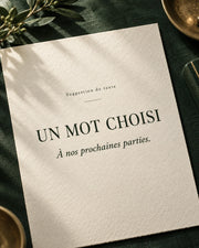 Exemple de texte à personnaliser : un mot choisi