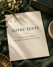 Personnalisation — préparer son texte