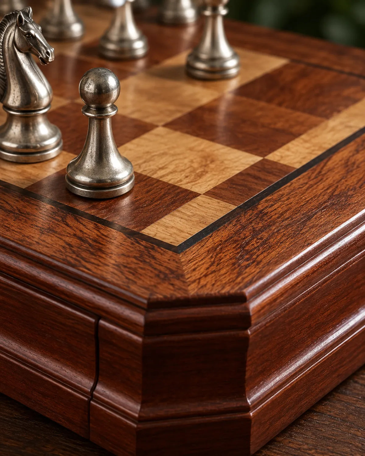 Jeu d’échecs aux finitions cuivrées et argentées — vue 6