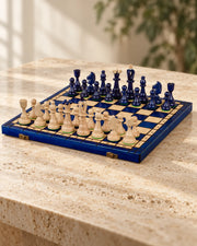 Jeu d’échecs ACE bois avec rangement — le jeu et ses pièces, ambiance premium