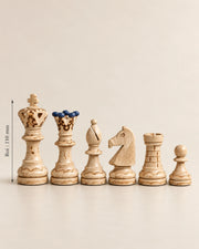 Jeu d’échecs Ambassador bois — détail des matières