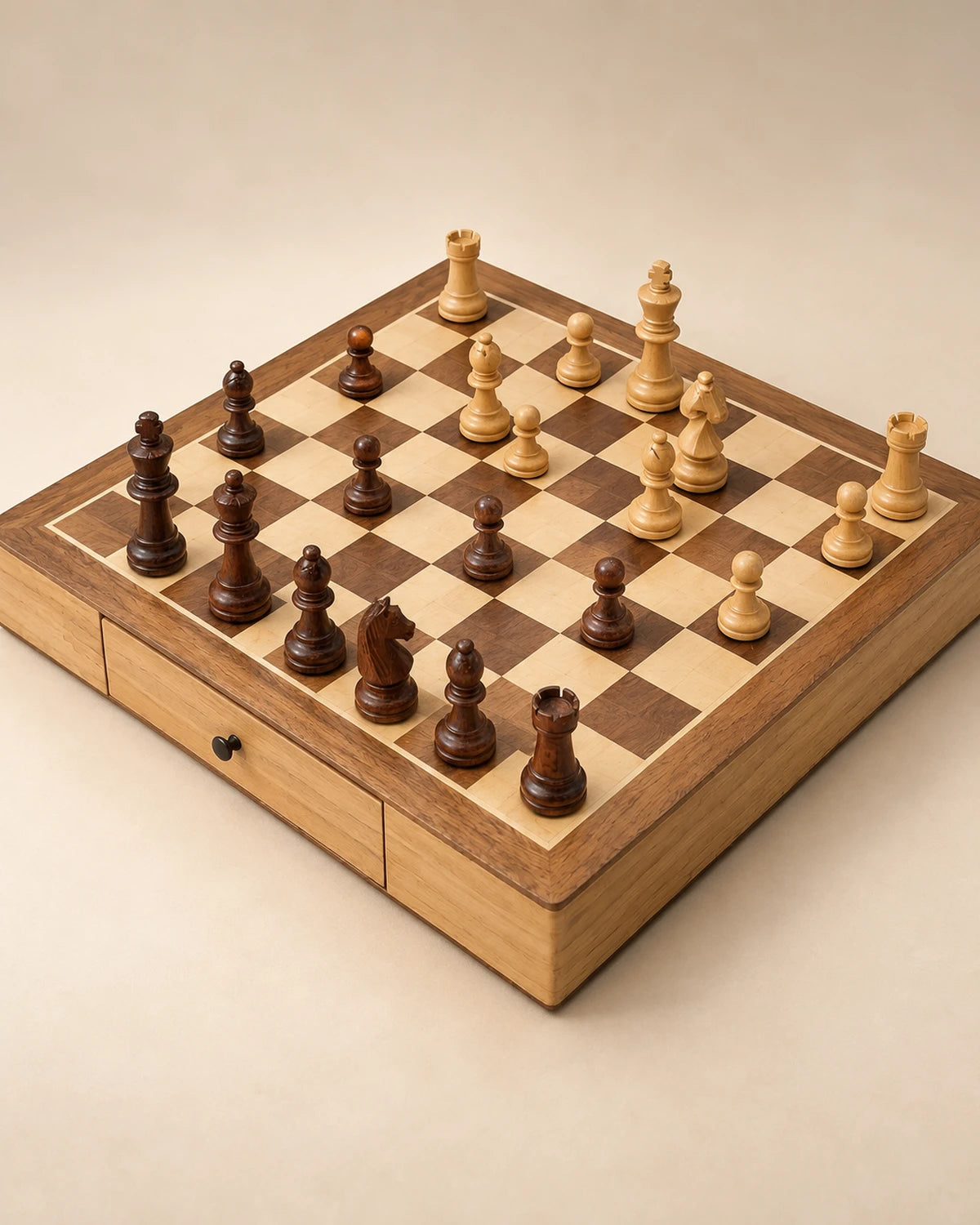 Jeu d’échecs aux teintes naturelles — vue 1