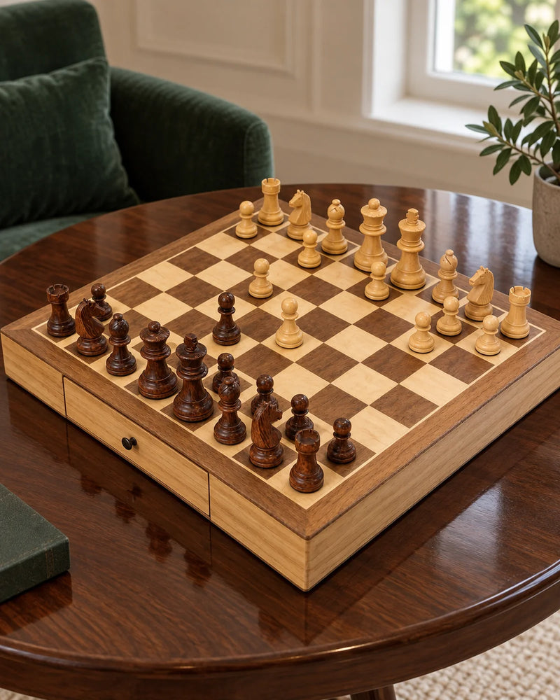 Jeu d’échecs aux teintes naturelles — vue 2