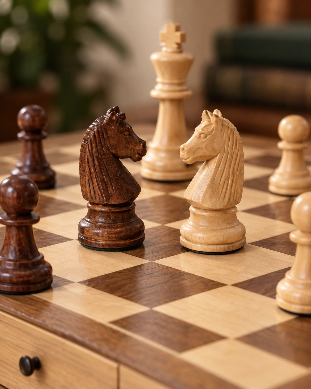 Jeu d’échecs aux teintes naturelles — vue 3