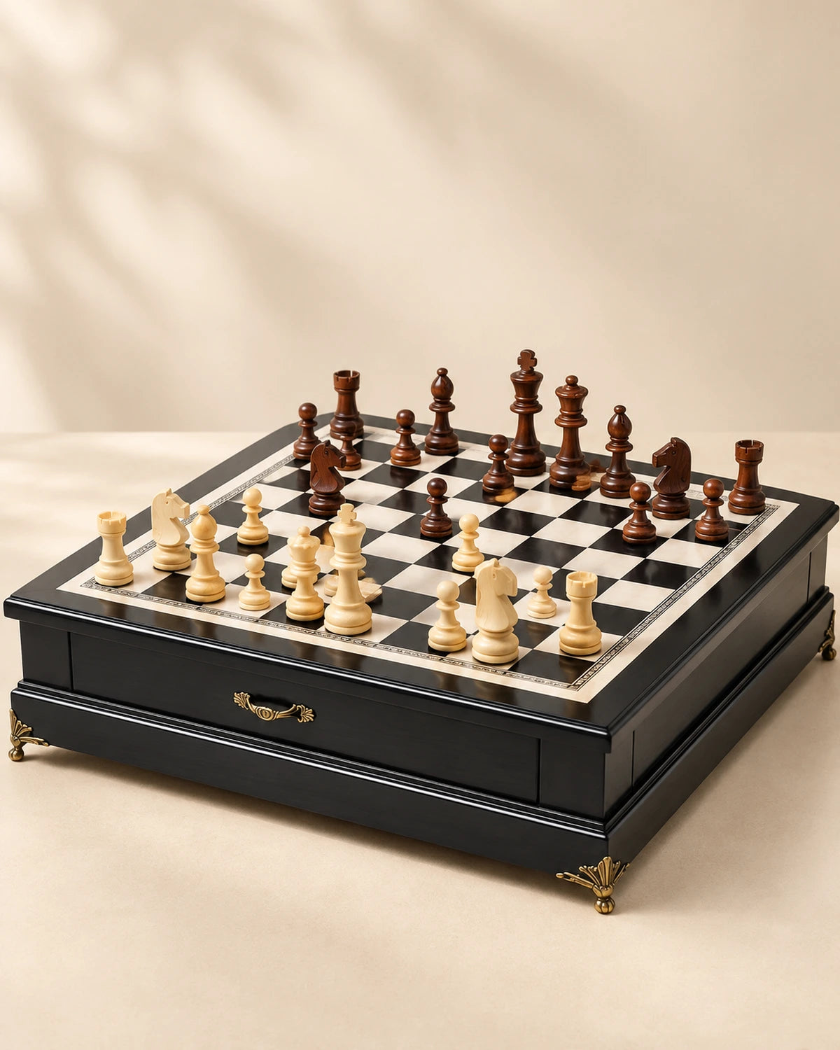 Jeu d’échecs noir décoratif