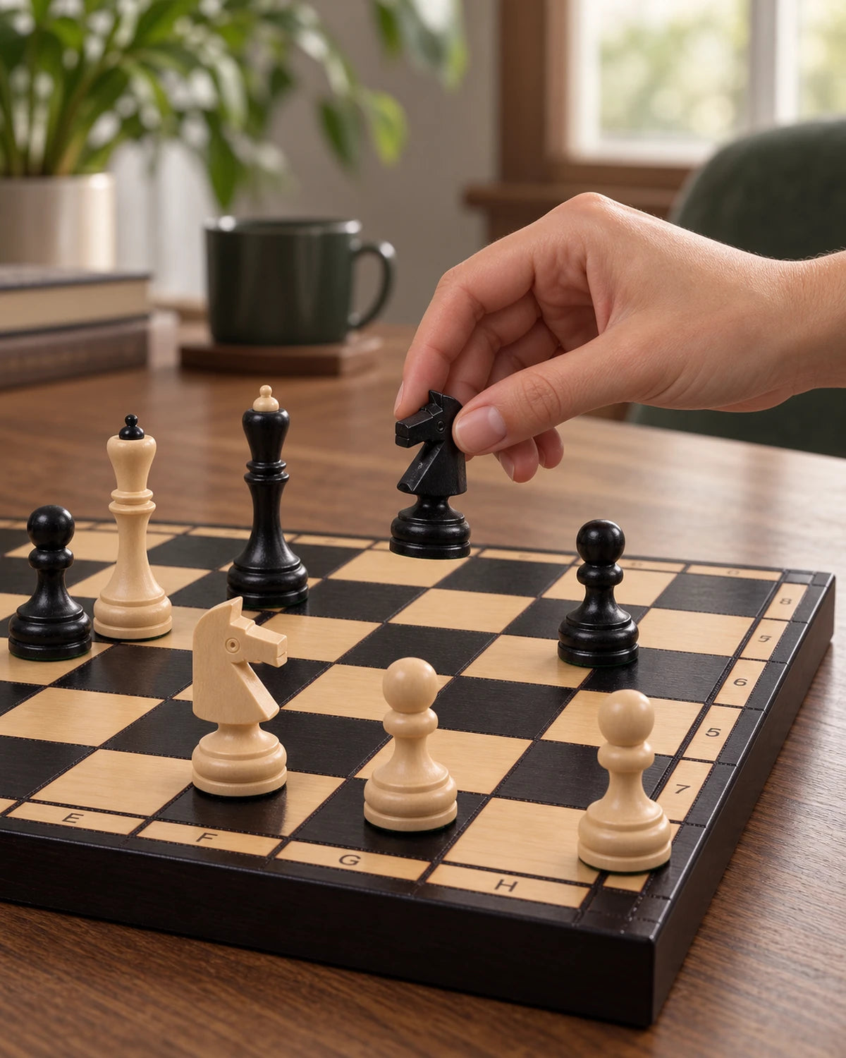 Jeu d’échecs Classic bois — pièce en main
