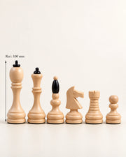 Jeu d’échecs Classic bois — détail des matières