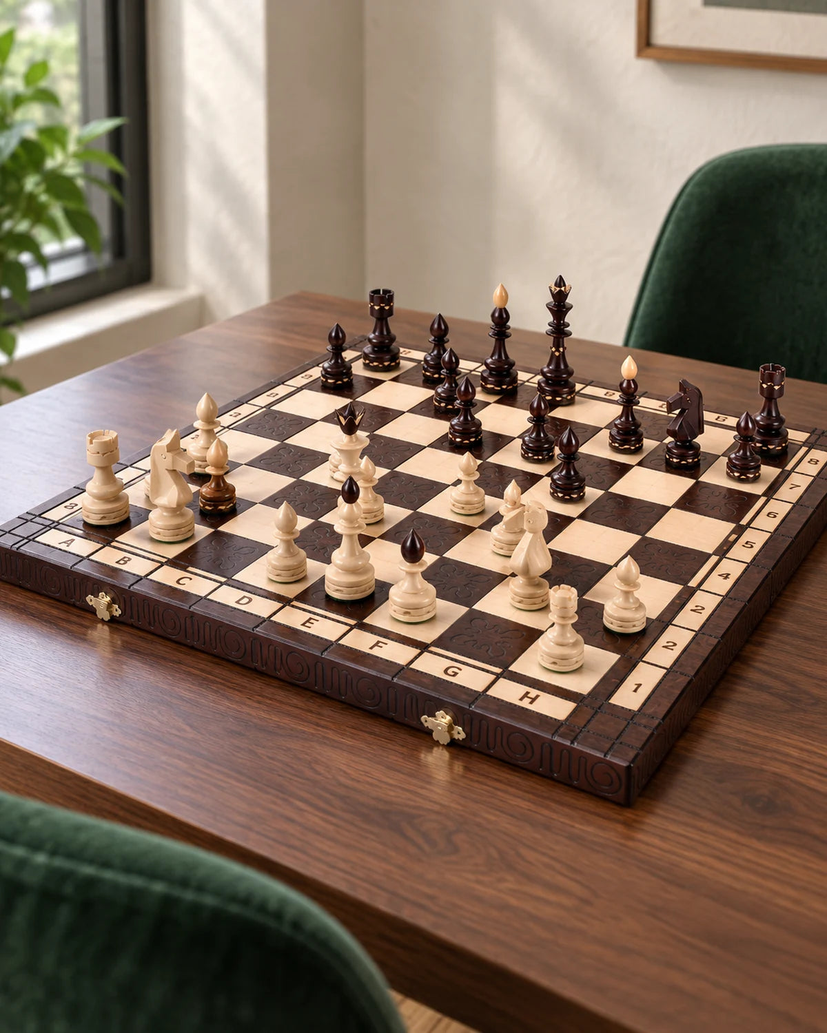Jeu d’échecs Indian en bois — vue 2