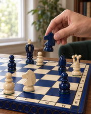 Jeu d’échecs King's grand modèle — pièce en main