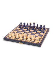 Jeu d’échecs Pearl petit modèle — plateau ouvert avec ses pièces, photo fabricant