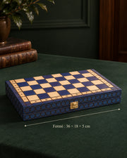 Jeu d’échecs Pearl petit modèle — vue de profil