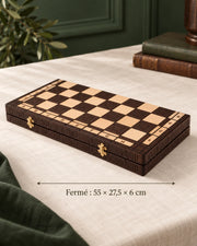 Jeu d’échecs Roman bois — jeu fermé
