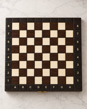 Jeu d’échecs scolaire magnétique — vue du dessus