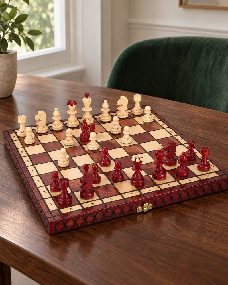 Jeu d’échecs Small Pearl — mise en situation